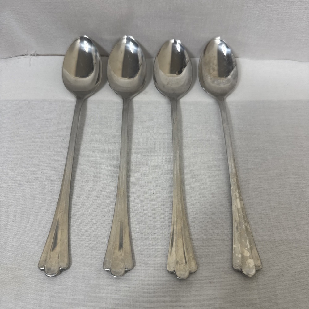 Royal Gallery RGL1 Glossy 18-8 Stainless Korea Flatware 6 1/8" TEASPOONS 4